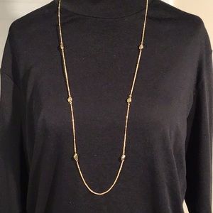 EC Vera Bradley Long Gold Tone Necklace